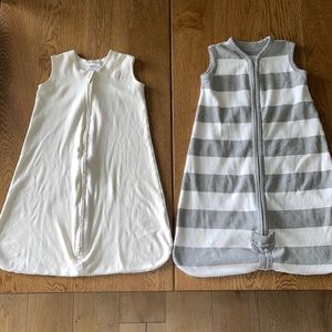 (2) 100% cotton sleepsacks Halo & Burts Bees Baby
